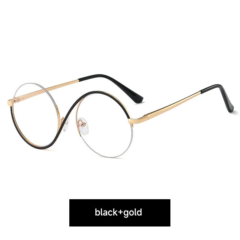 New Fashion Round Anti Blue Light Glasses Women