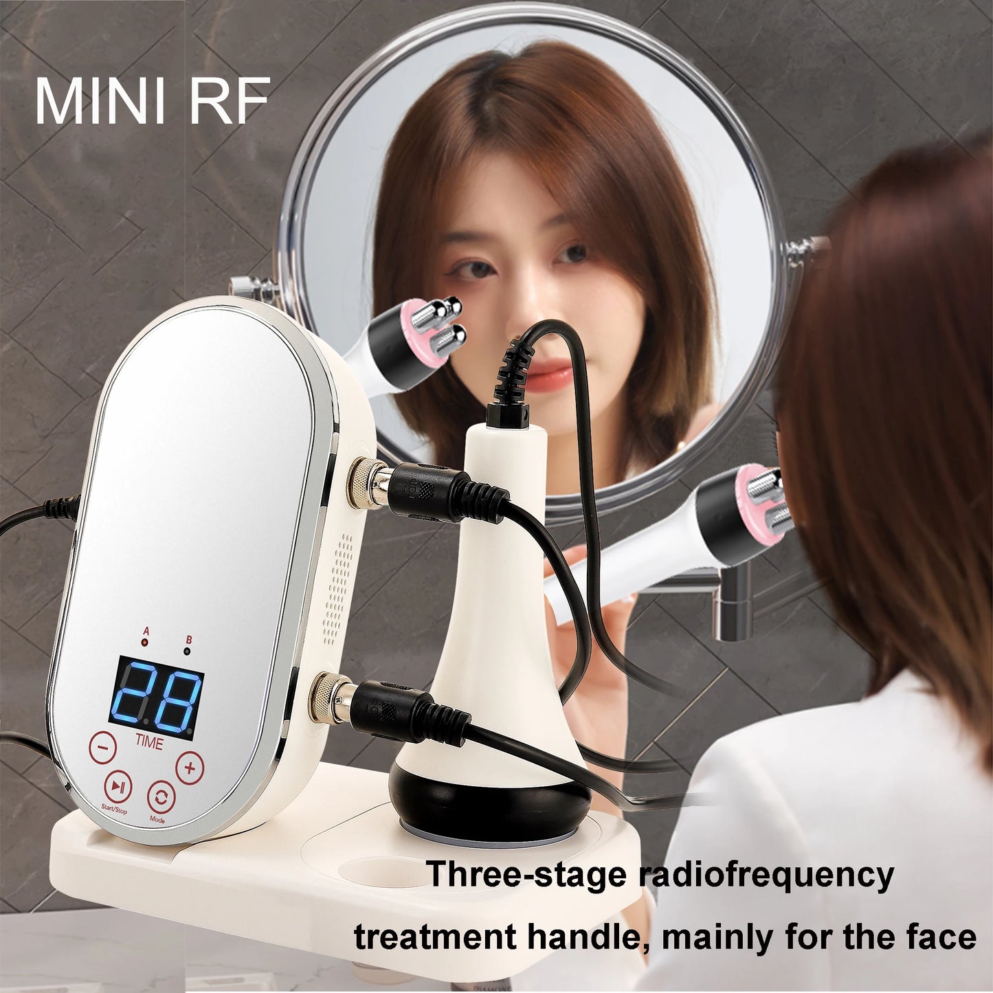 Radiofrequency skin tightening and anti-aging device