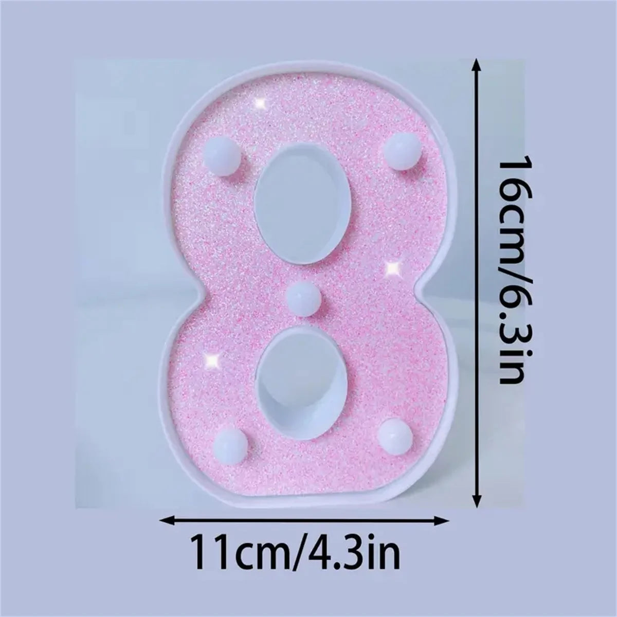 Pink English letter and number lights