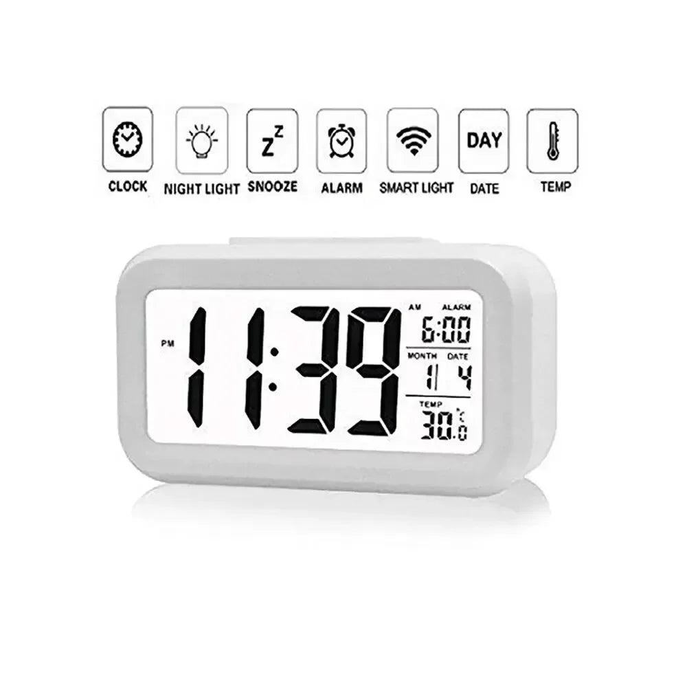 Multi-function backlit digital electronic alarm clock