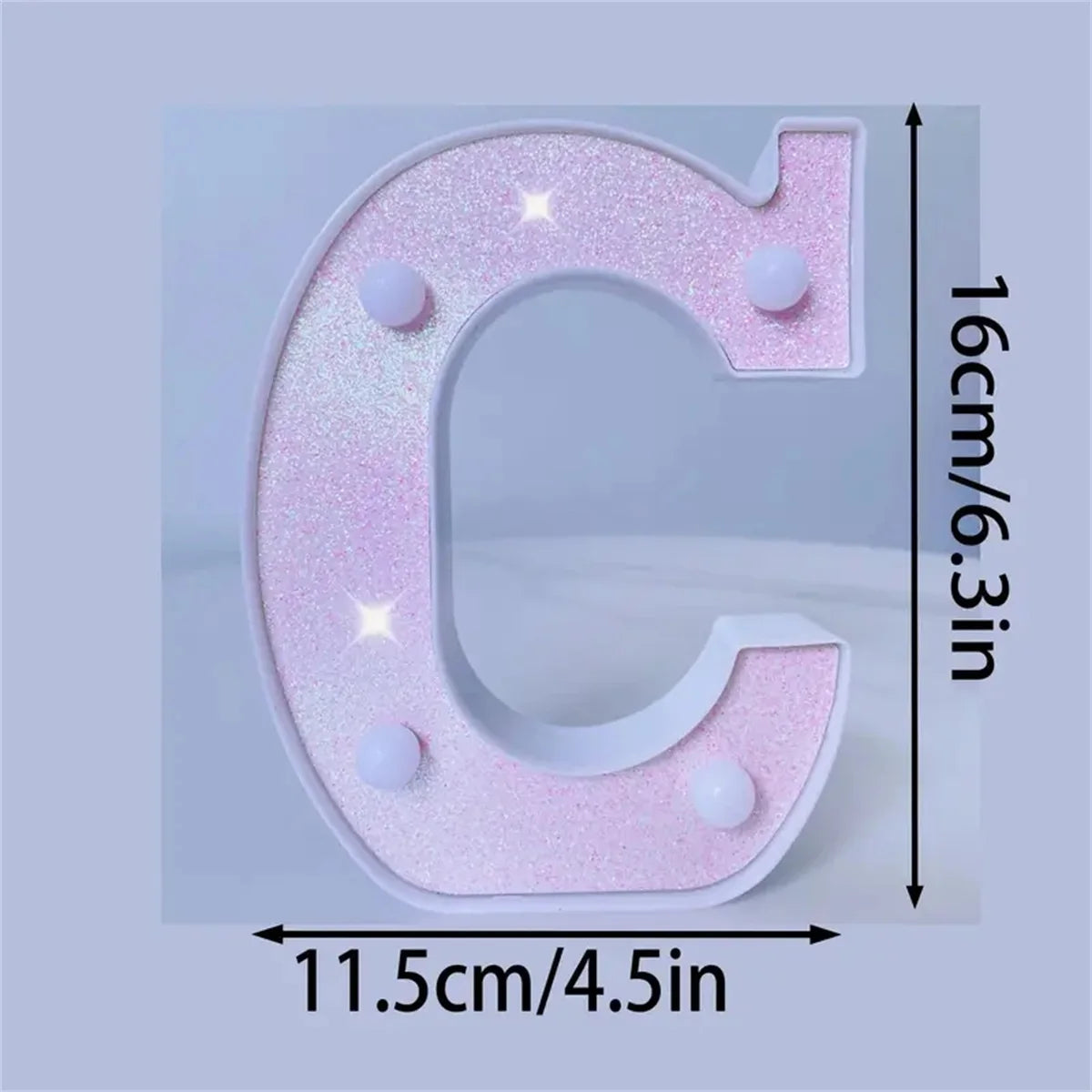 Pink English letter and number lights