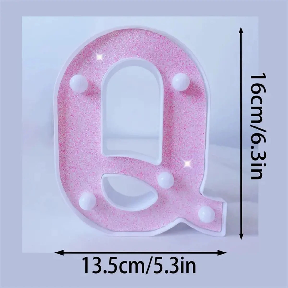 Pink English letter and number lights