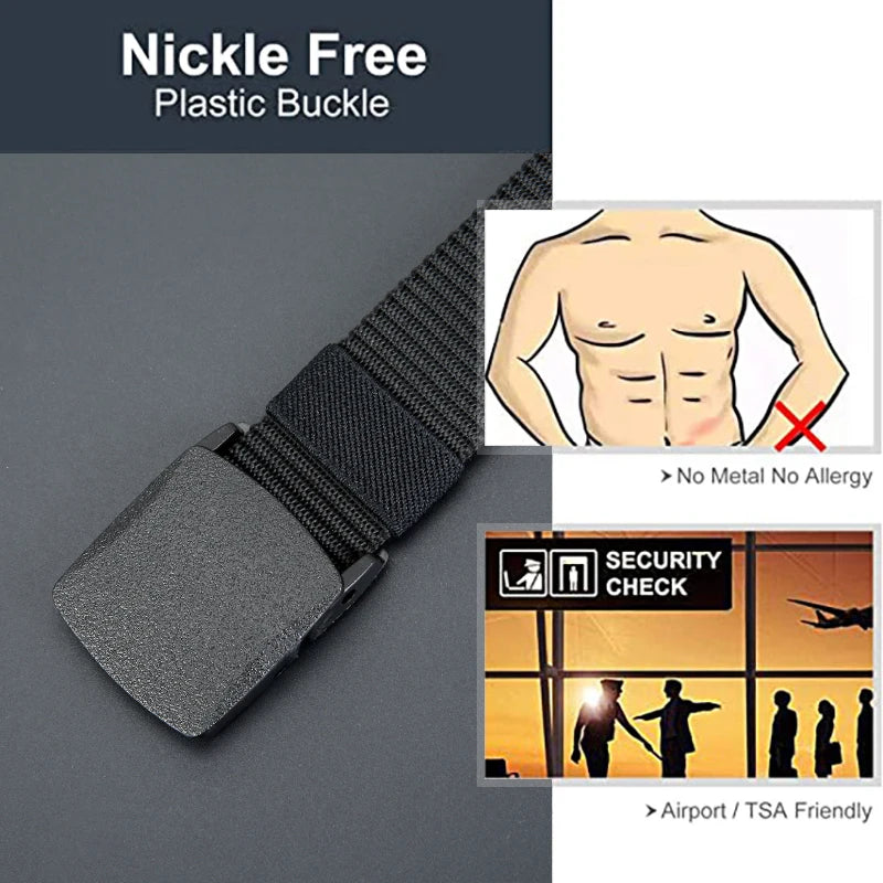 Military Automatic Buckle Nylon Belt Outdoor Hunting Multifunctional Tactical Canvas Belt High Quality Men Belt