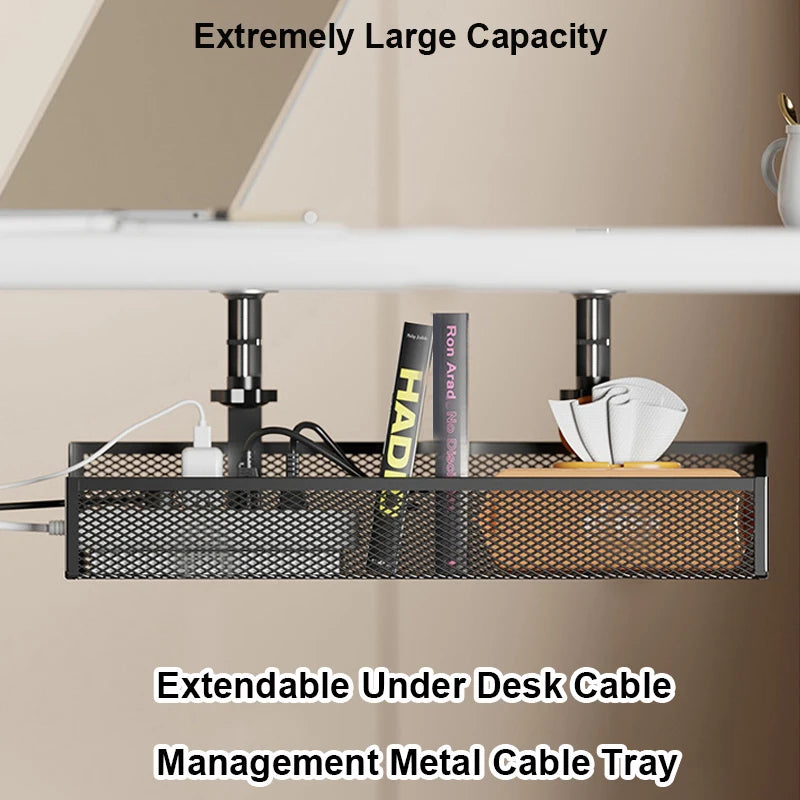 Undertable Storage Rack Metal Cable
