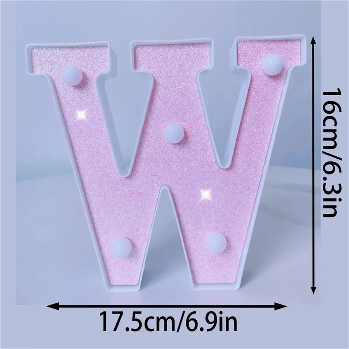 Pink English letter and number lights