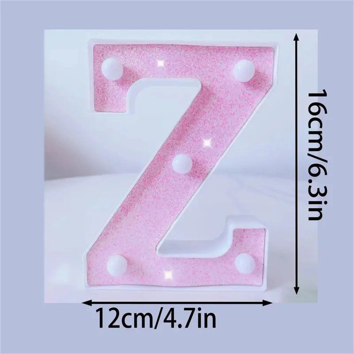 Pink English letter and number lights