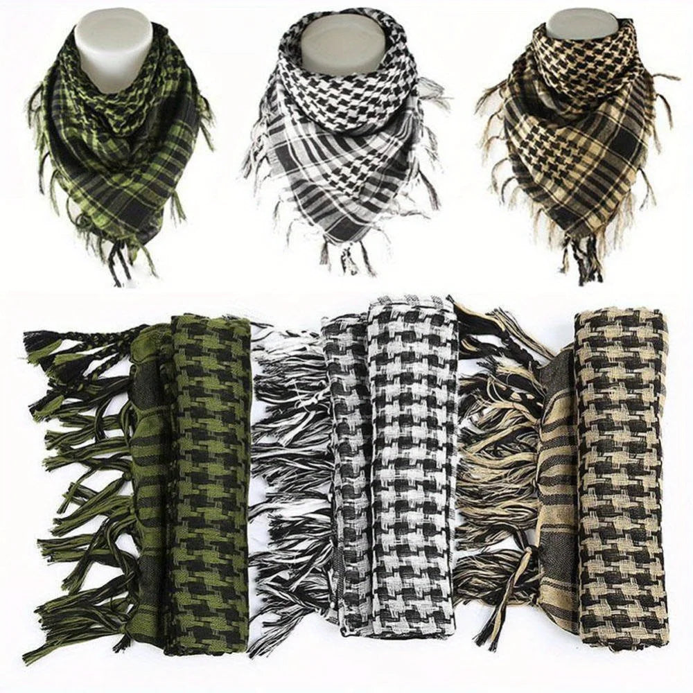 Military Tactical Desert Hijab Scarf Muslim Headscarf Islam Arab Keffiyeh Head Neck Scarves Wrap for Men and Women