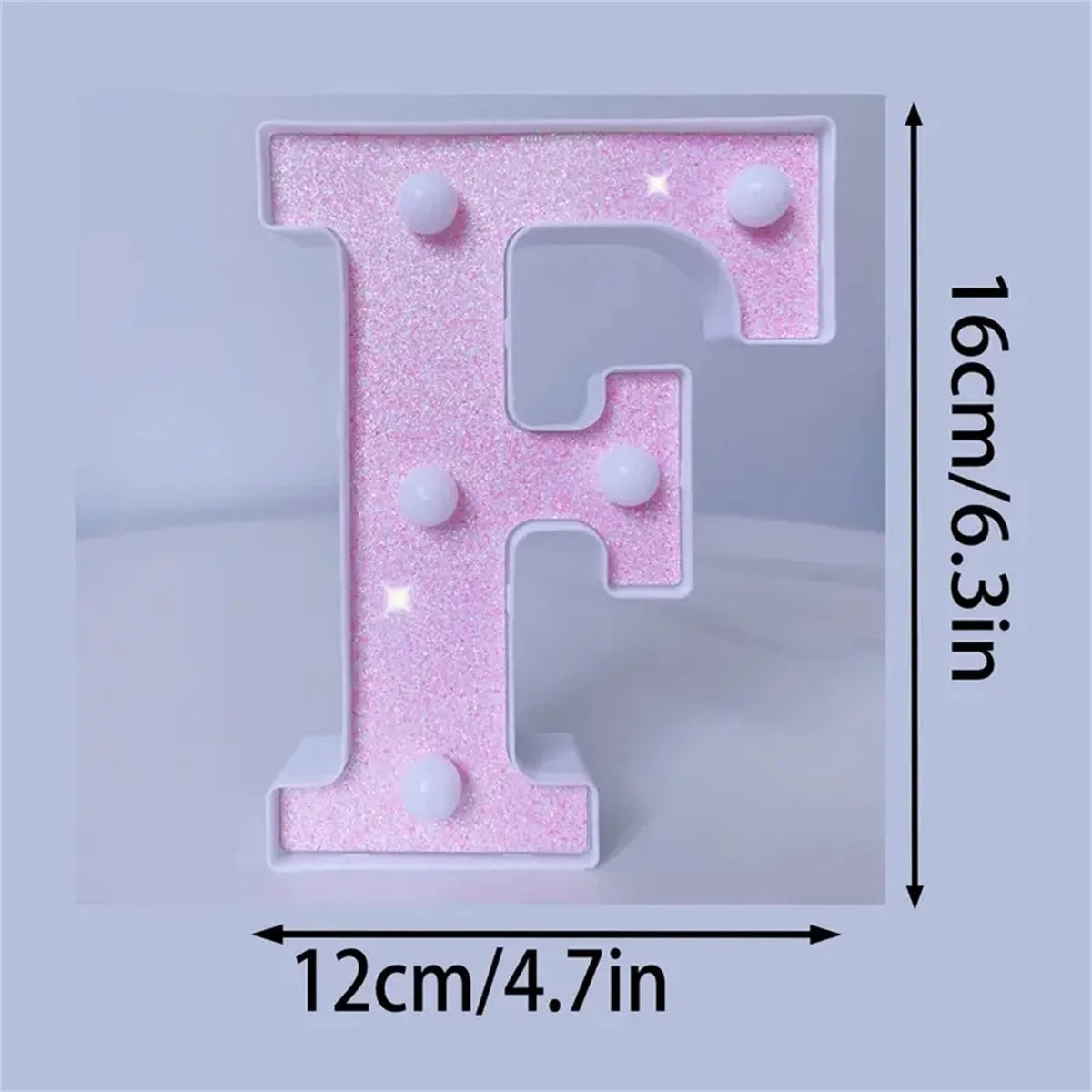 Pink English letter and number lights