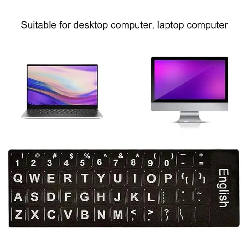Wear-resistant Keyboard Stickers Spanish/Italian/Korean Letter Replacement For Laptop PC