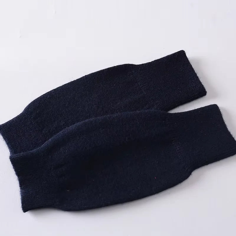 Women's winter gloves, thickened men's outdoor cycling gloves, connected finger gloves, half finger gloves, cotton new style