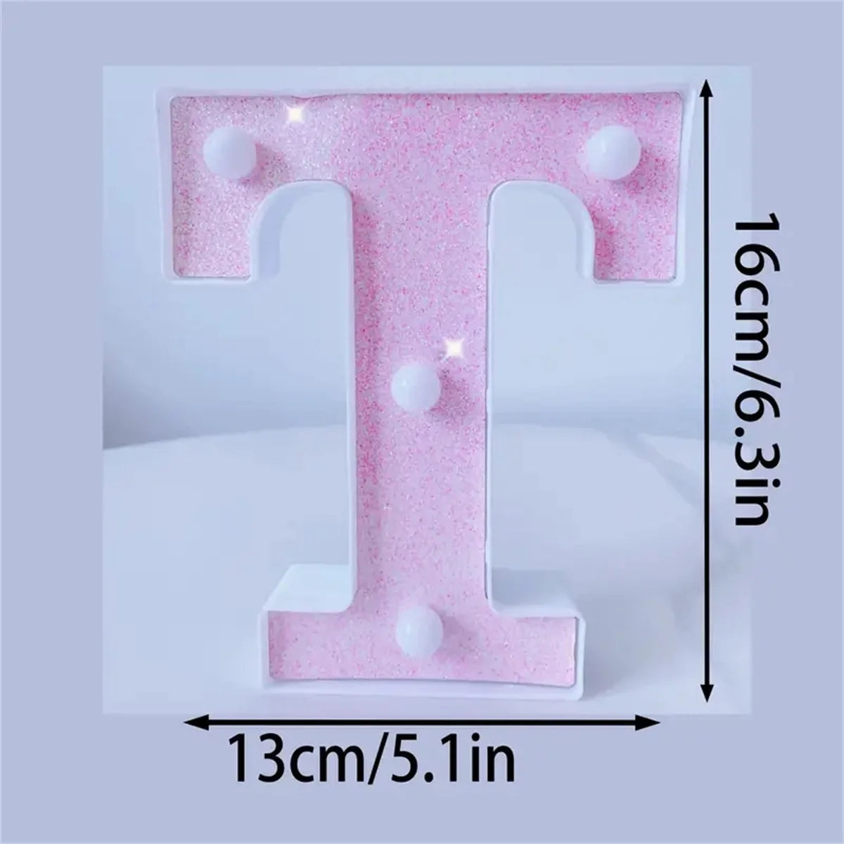 Pink English letter and number lights