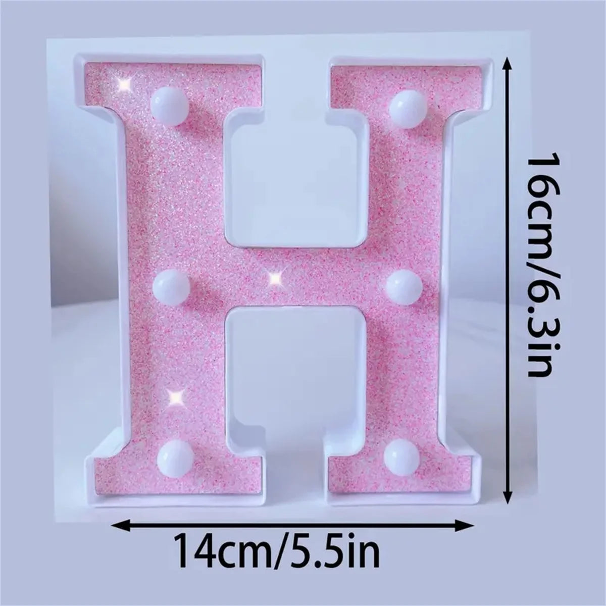 Pink English letter and number lights