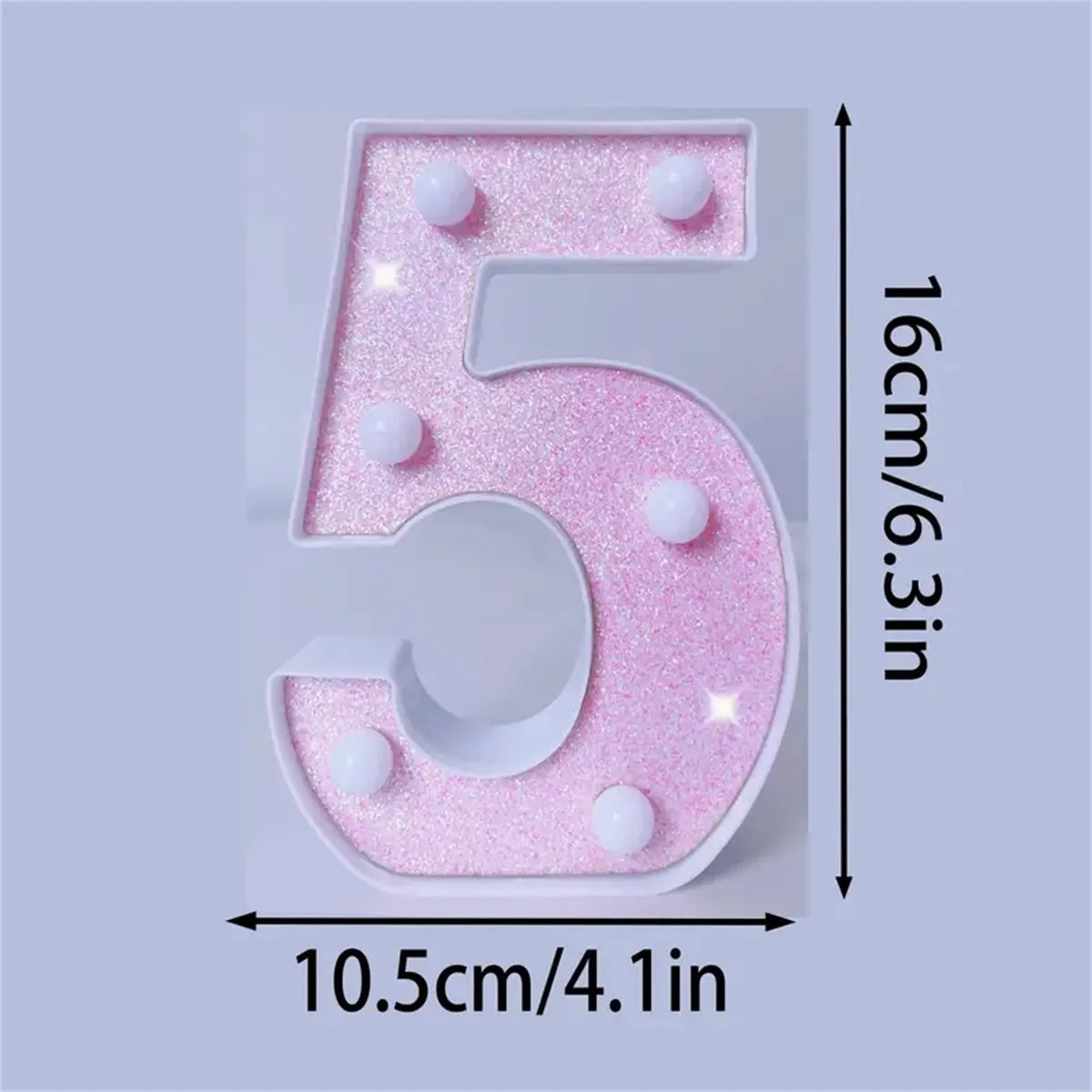 Pink English letter and number lights