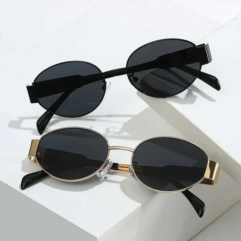 New Oval Frame Sun Protection Sunglasses