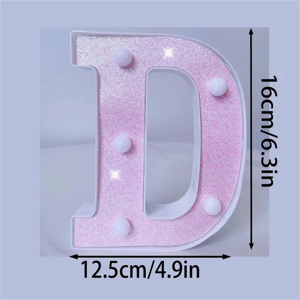 Pink English letter and number lights