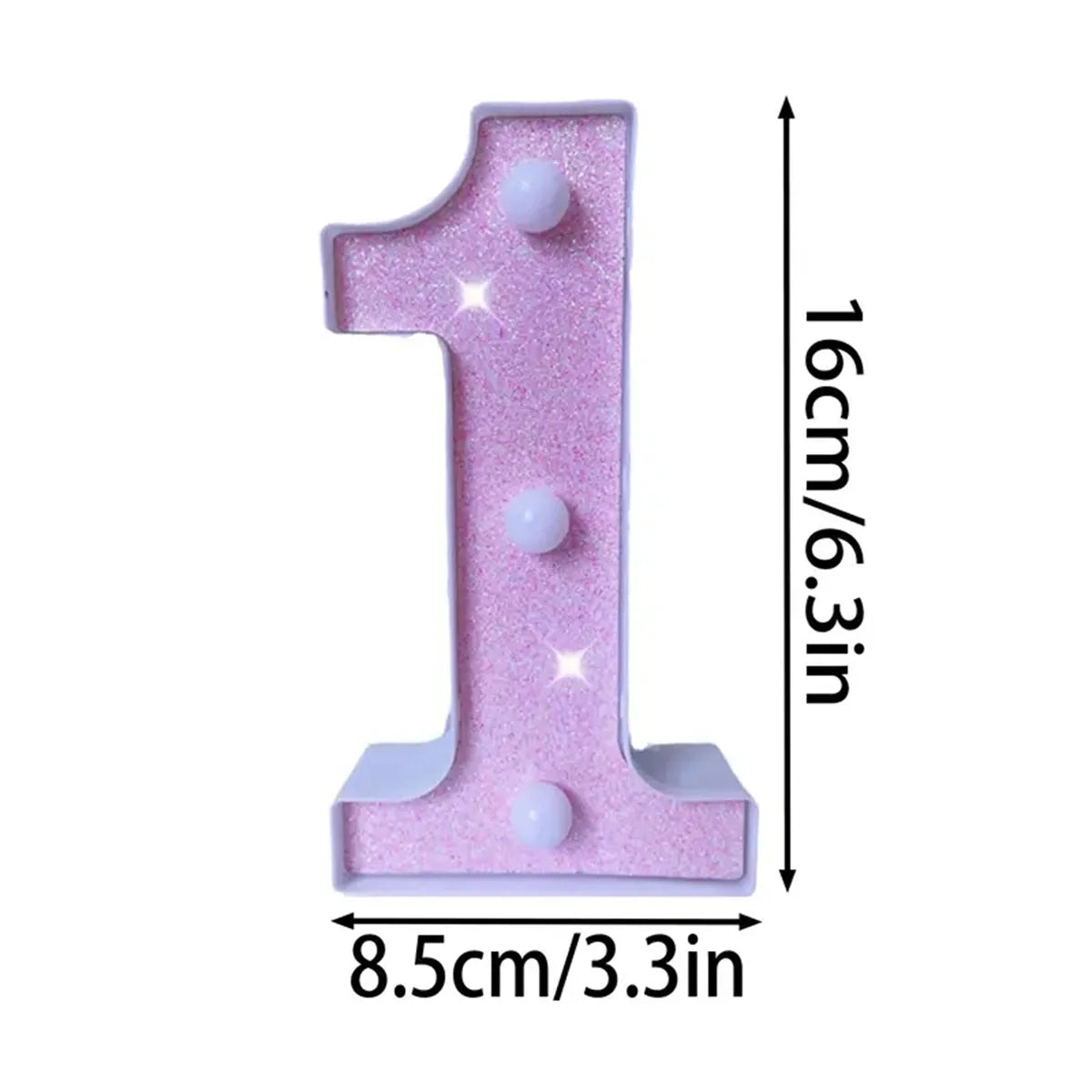 Pink English letter and number lights