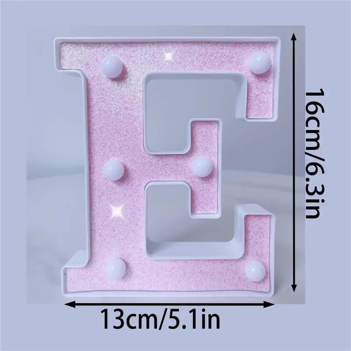 Pink English letter and number lights