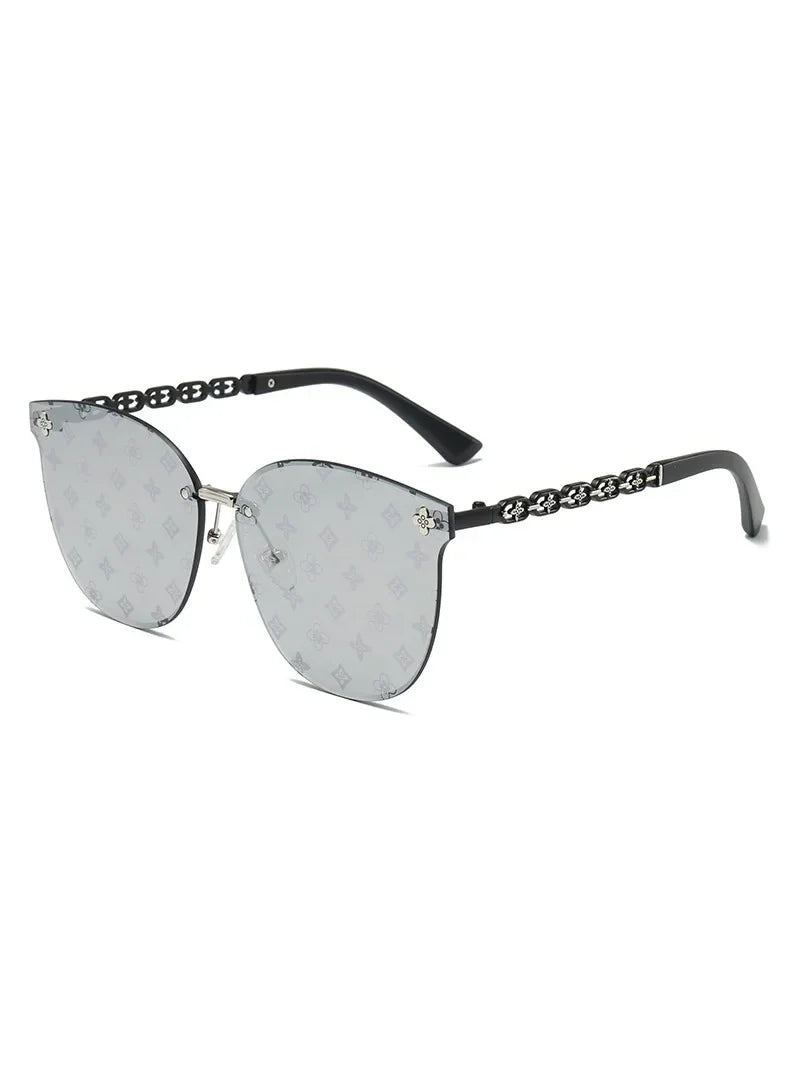 New European And American Style Half-frame Metal Sunglasses