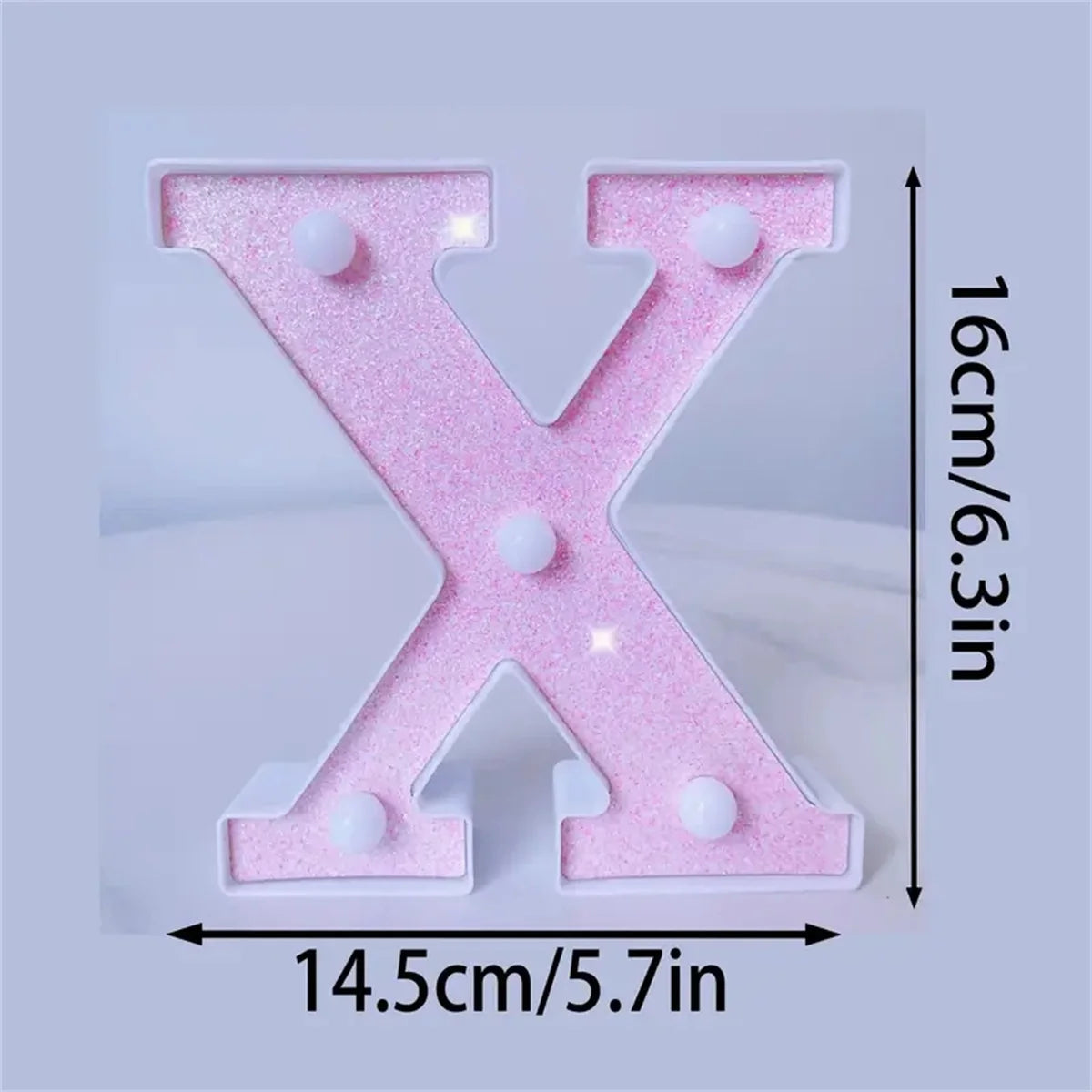Pink English letter and number lights