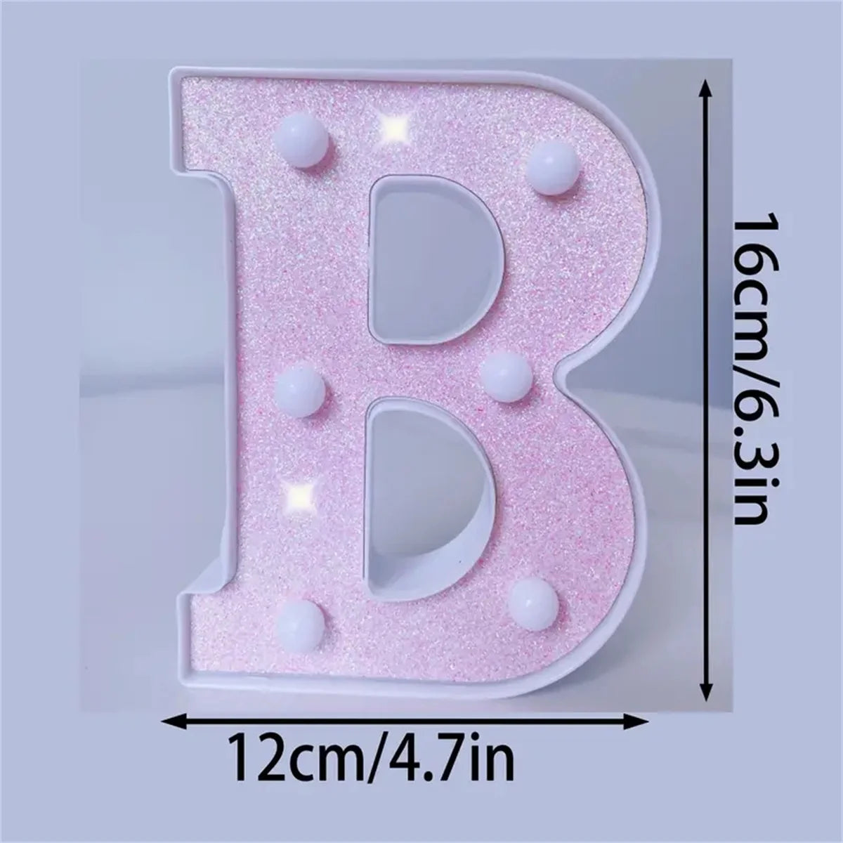 Pink English letter and number lights