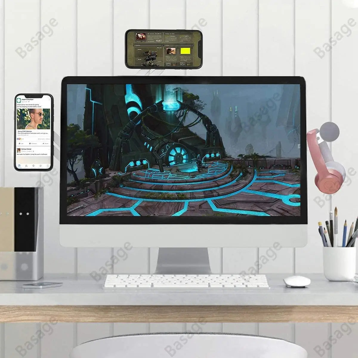 Magnetic Laptop Phone Holder Computer Monitor
