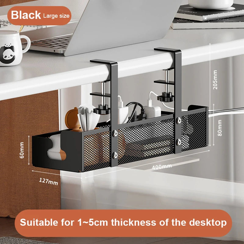 Undertable Storage Rack Metal Cable
