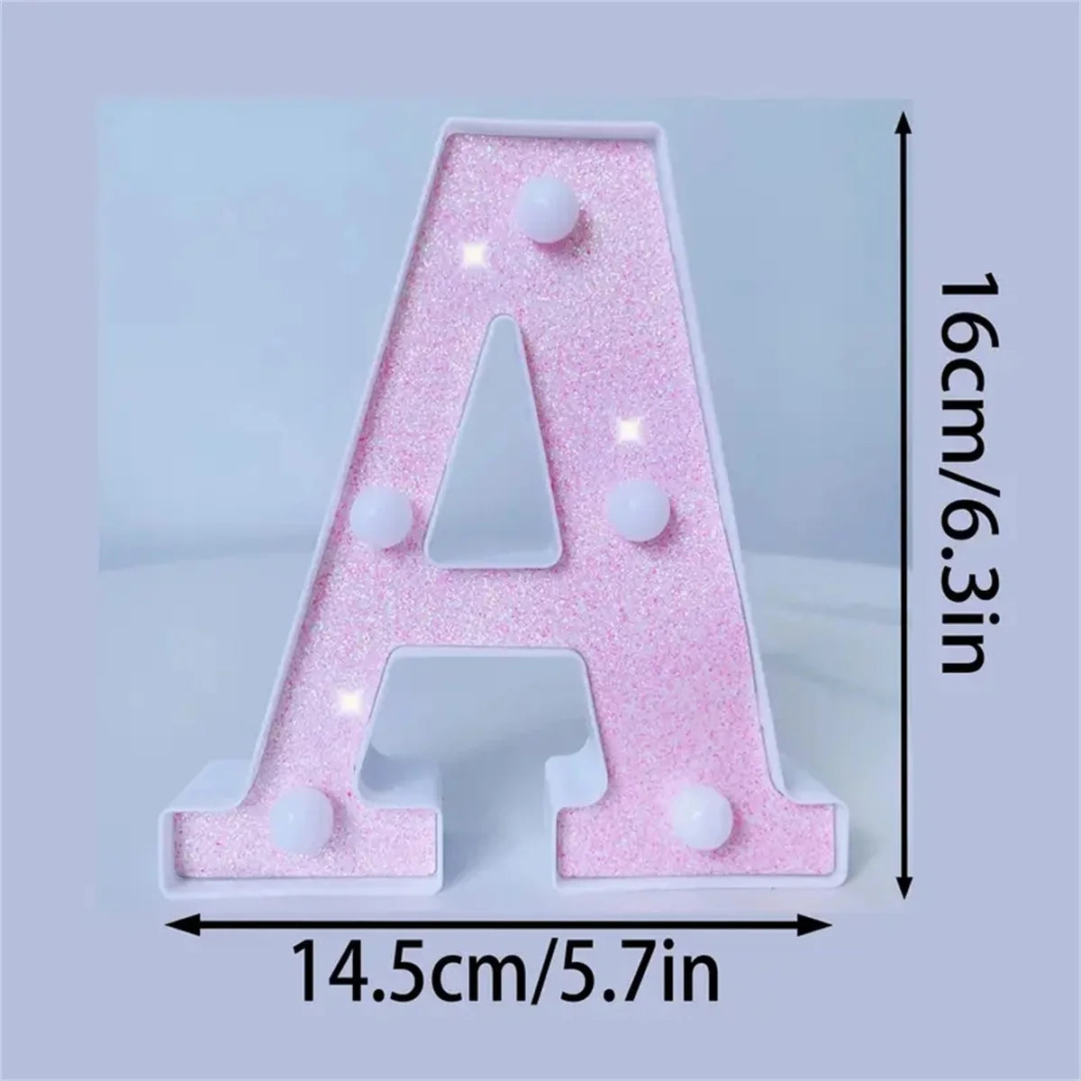 Pink English letter and number lights