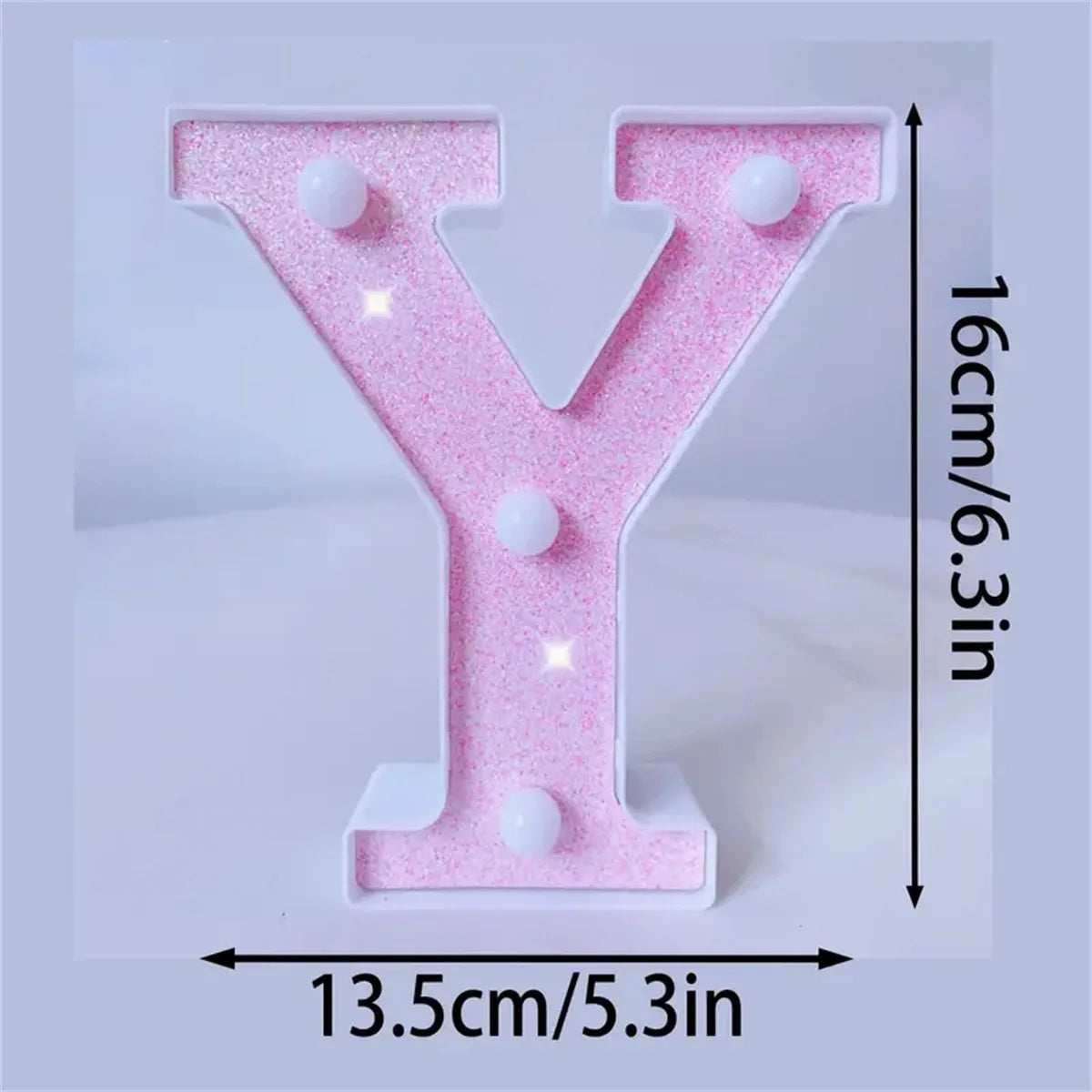 Pink English letter and number lights