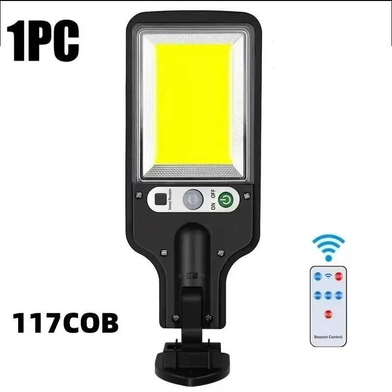 Solar Lights Outdoor With 3 Mode Waterproof Motion Sensor Security Lighting Wall COB Street Lamp for Garden Patio Garage Light