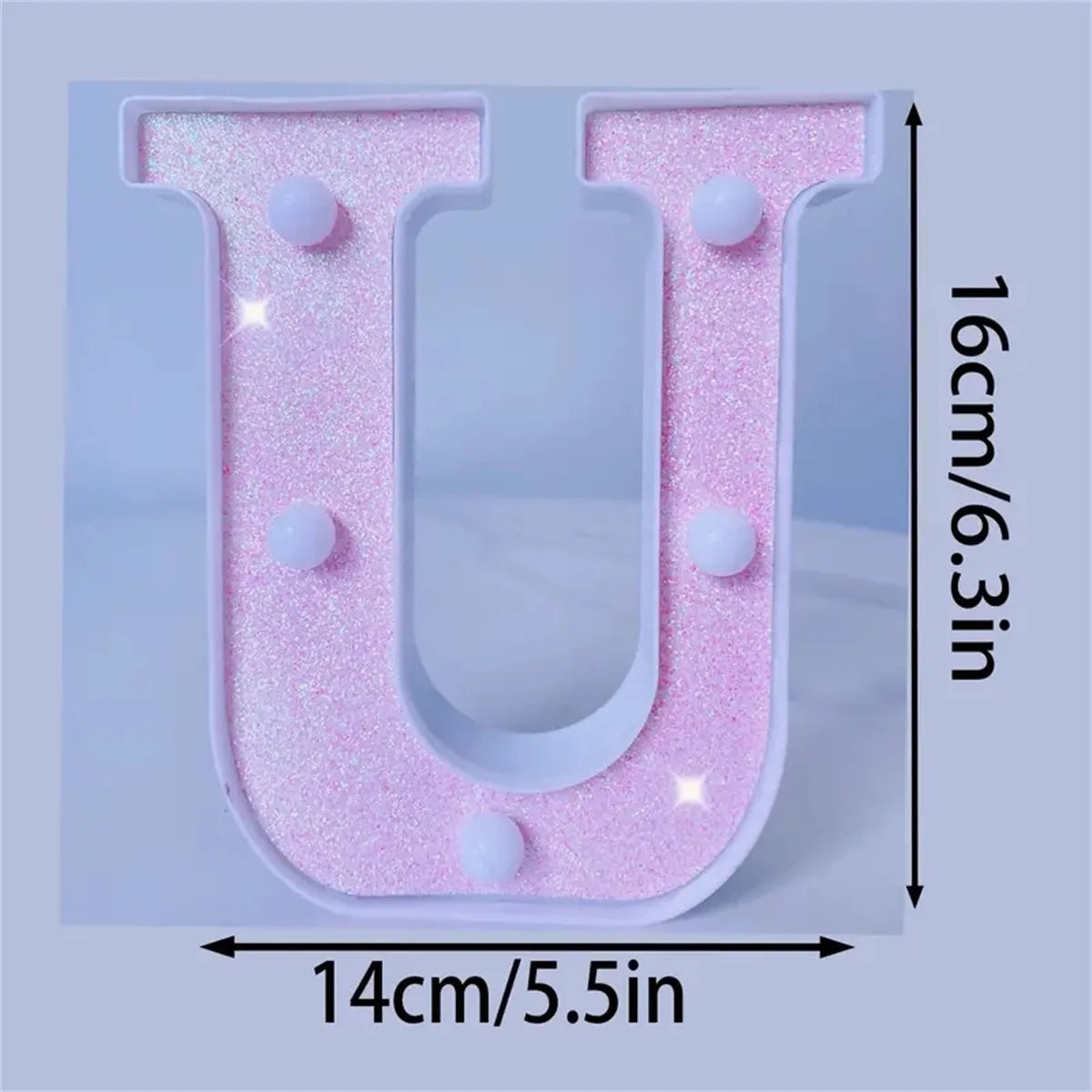 Pink English letter and number lights