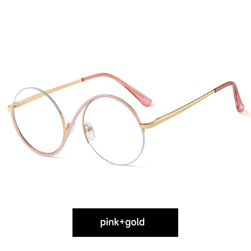 New Fashion Round Anti Blue Light Glasses Women
