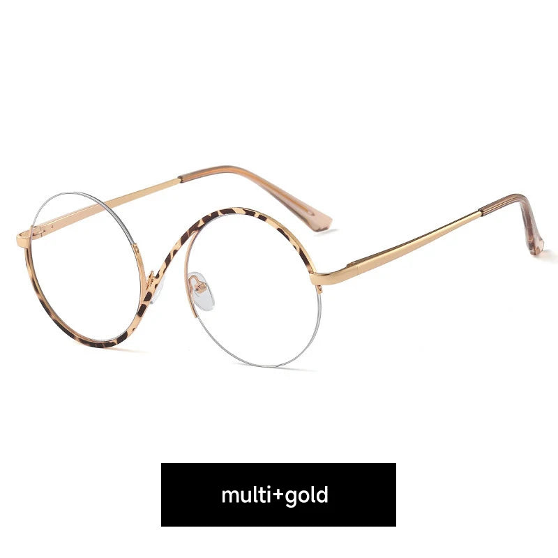 New Fashion Round Anti Blue Light Glasses Women