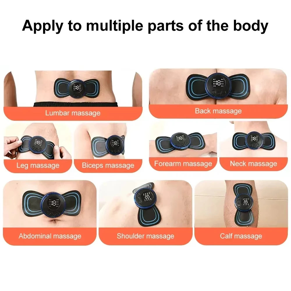 Neck Massager Mini Cervical Back Muscle Pain Relief Patch Massageador Stimulator