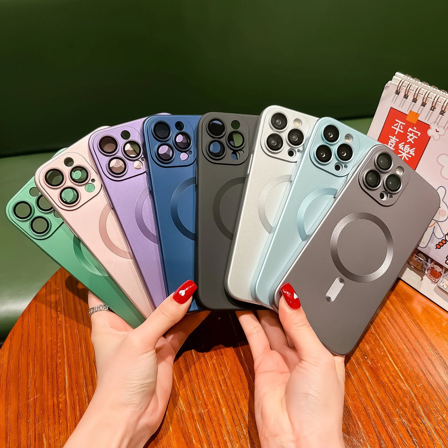Luxury For Magsafe Wireless Charging Case For iPhone 13 15 11 14 12 Pro Max 13 Plus Magnetic Metallic Cases Lens Protector Cover