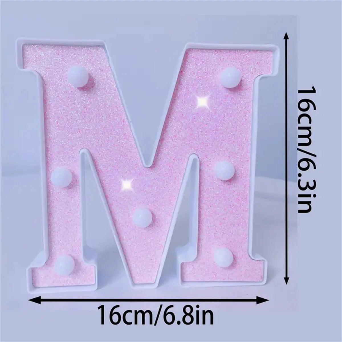 Pink English letter and number lights