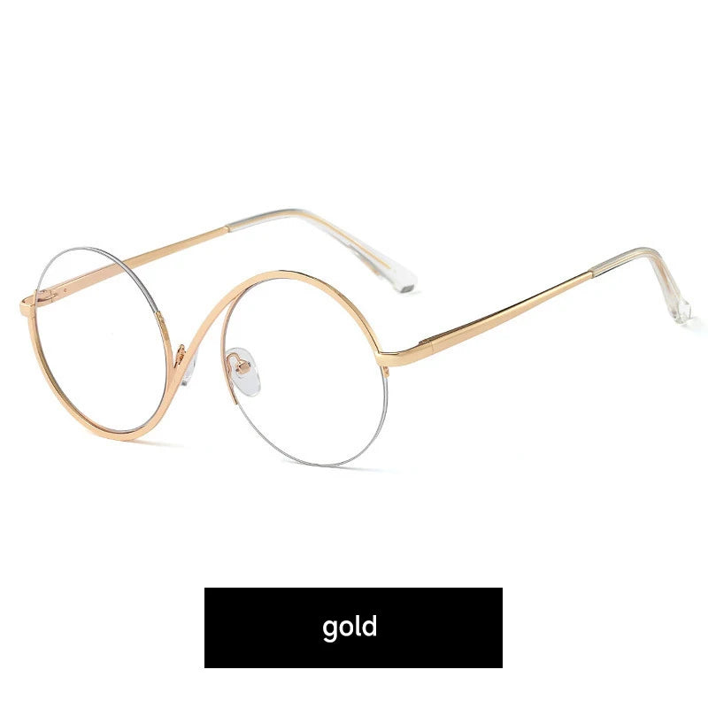 New Fashion Round Anti Blue Light Glasses Women