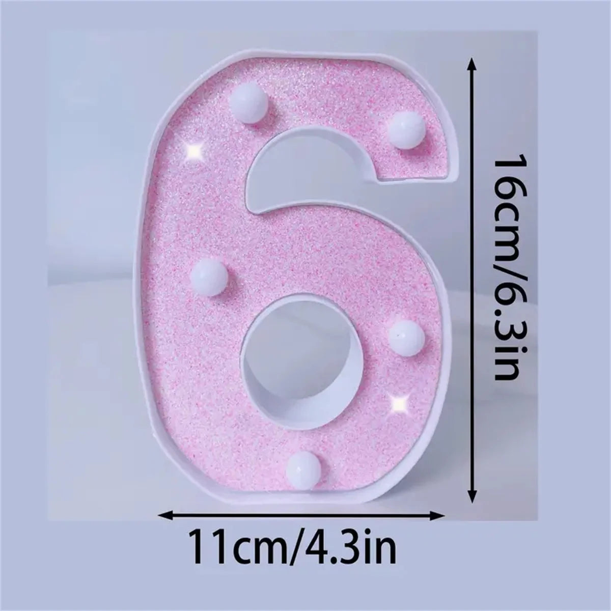 Pink English letter and number lights