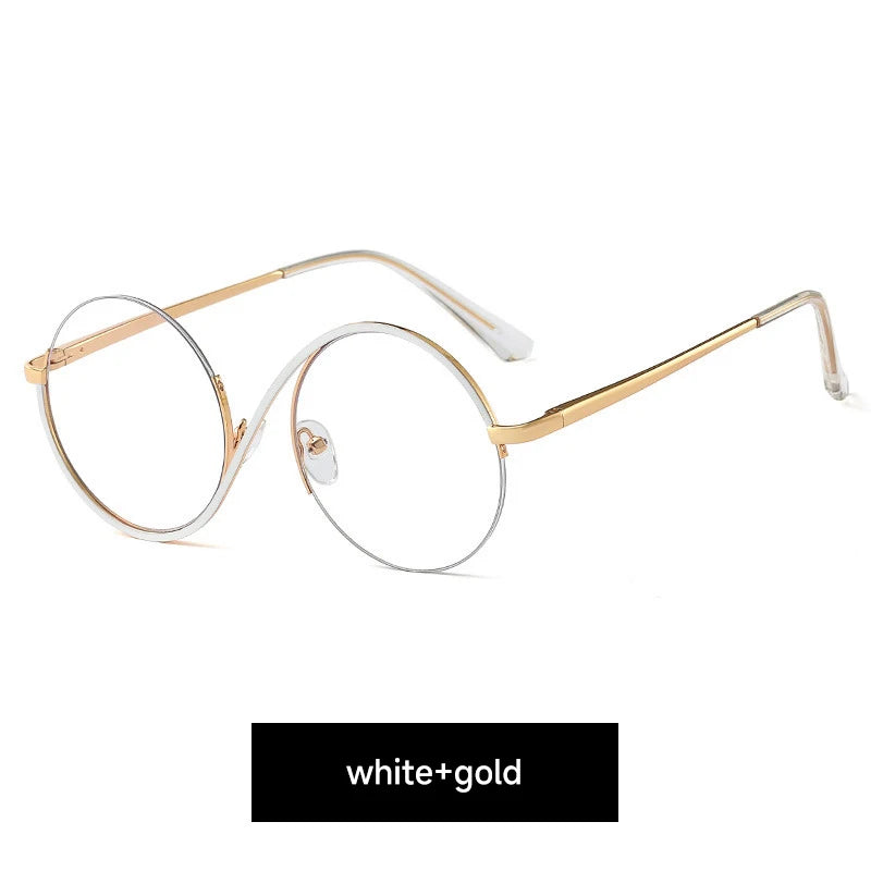 New Fashion Round Anti Blue Light Glasses Women