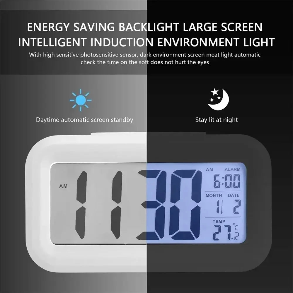 Multi-function backlit digital electronic alarm clock