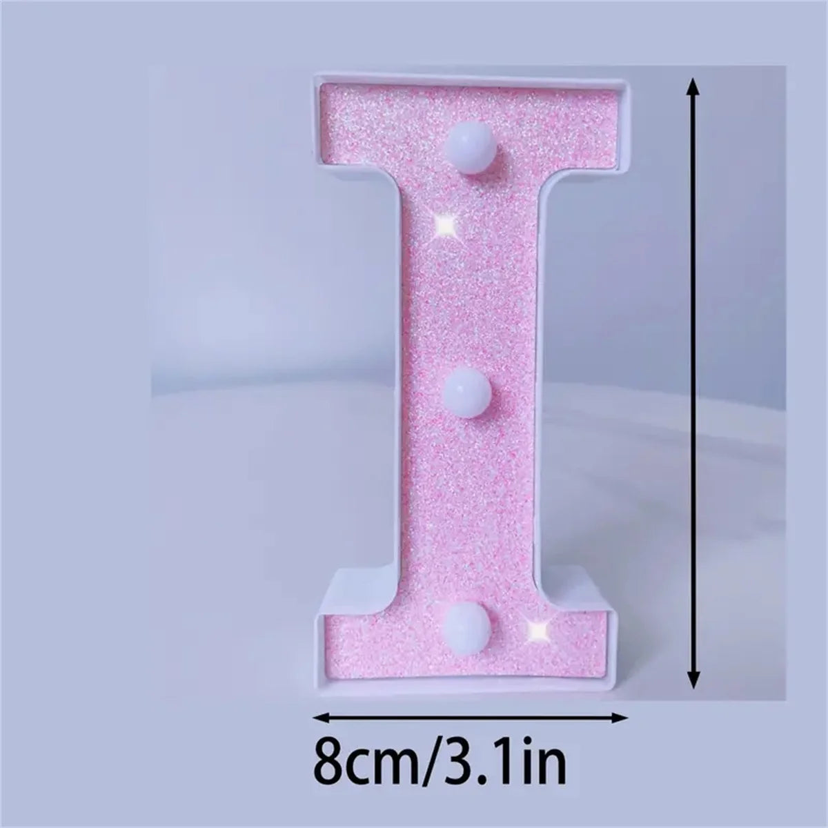 Pink English letter and number lights