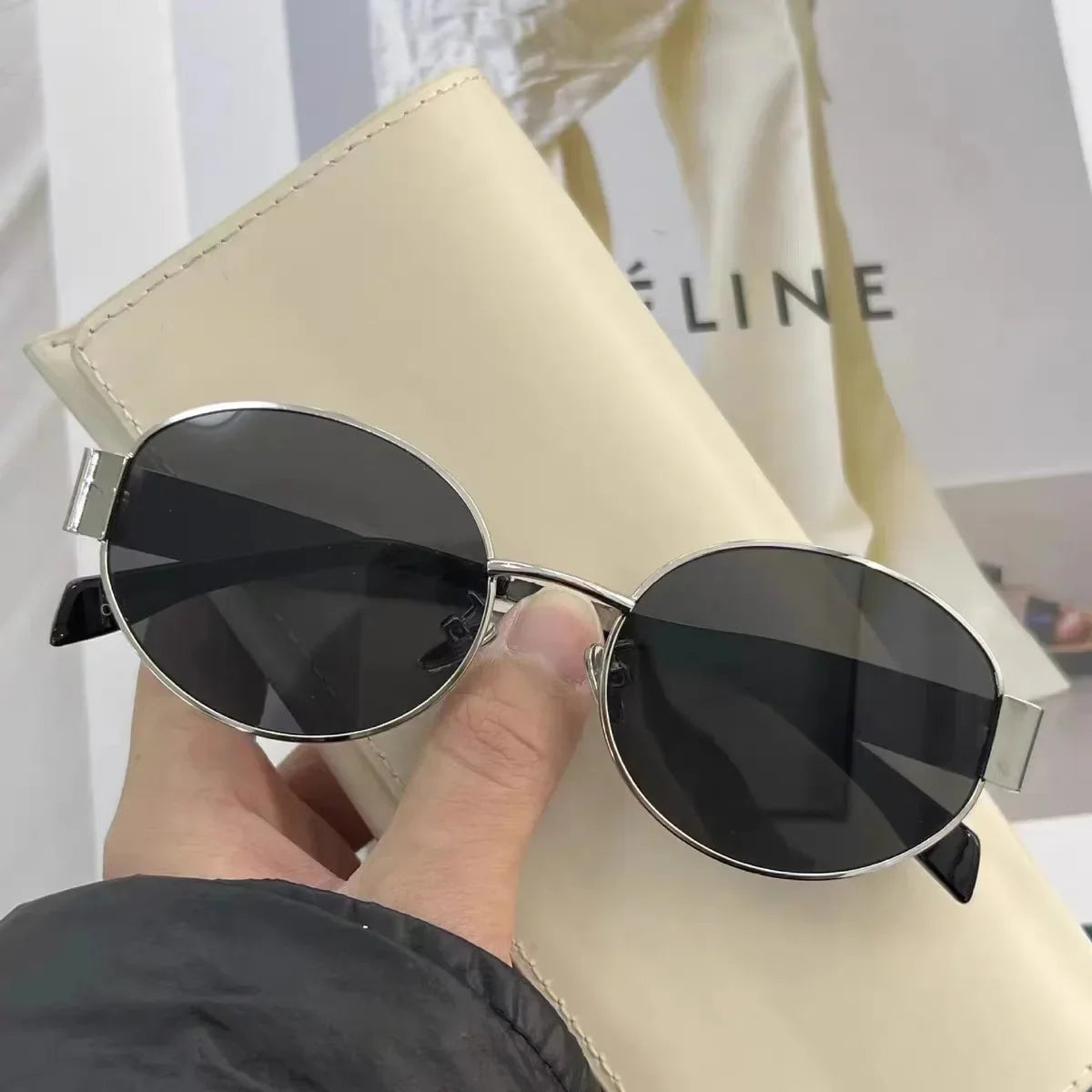New Oval Frame Sun Protection Sunglasses
