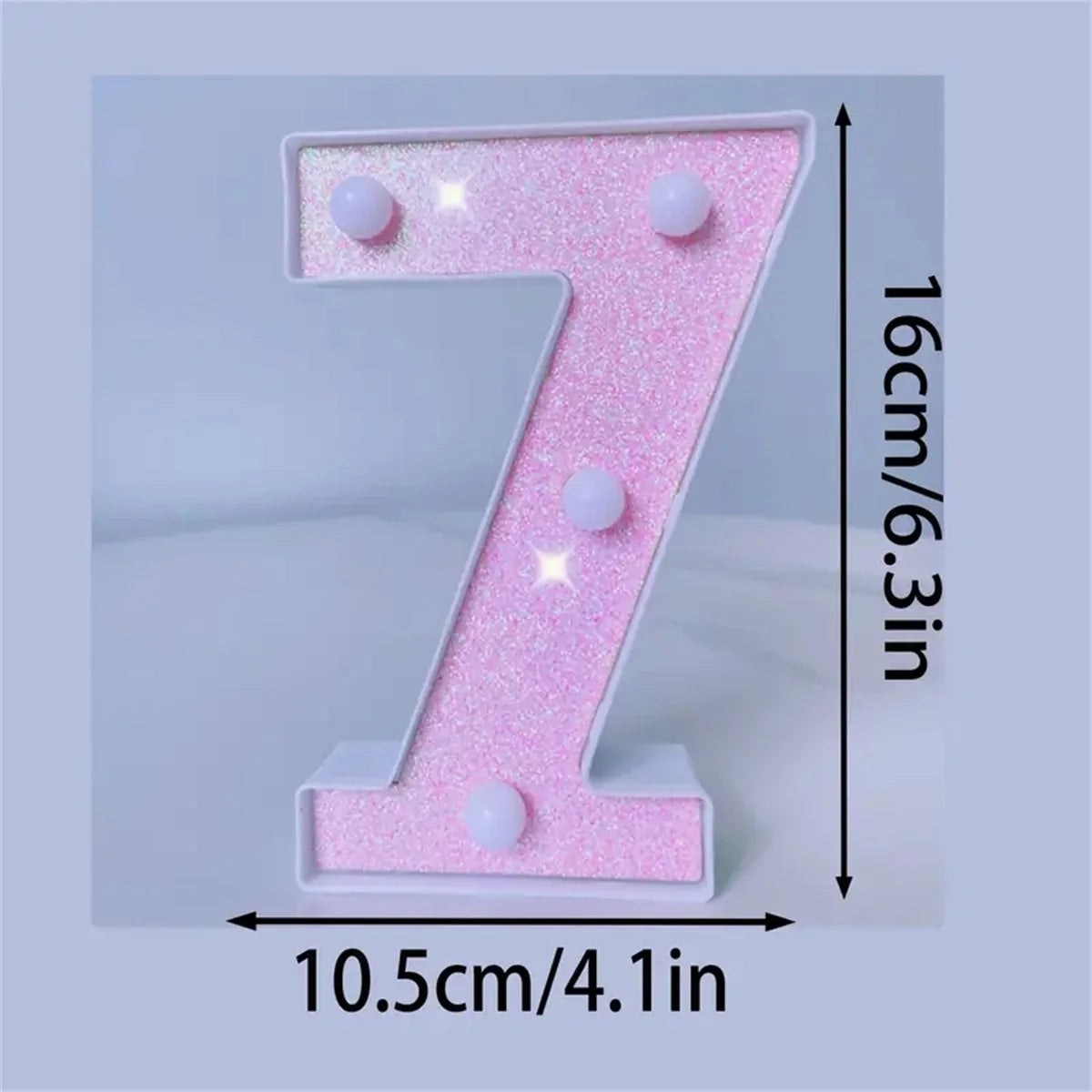 Pink English letter and number lights