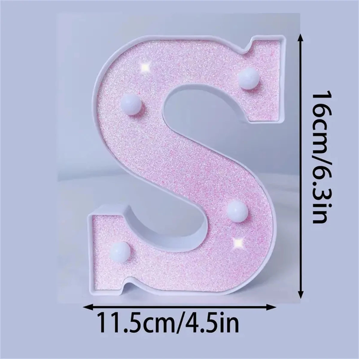 Pink English letter and number lights
