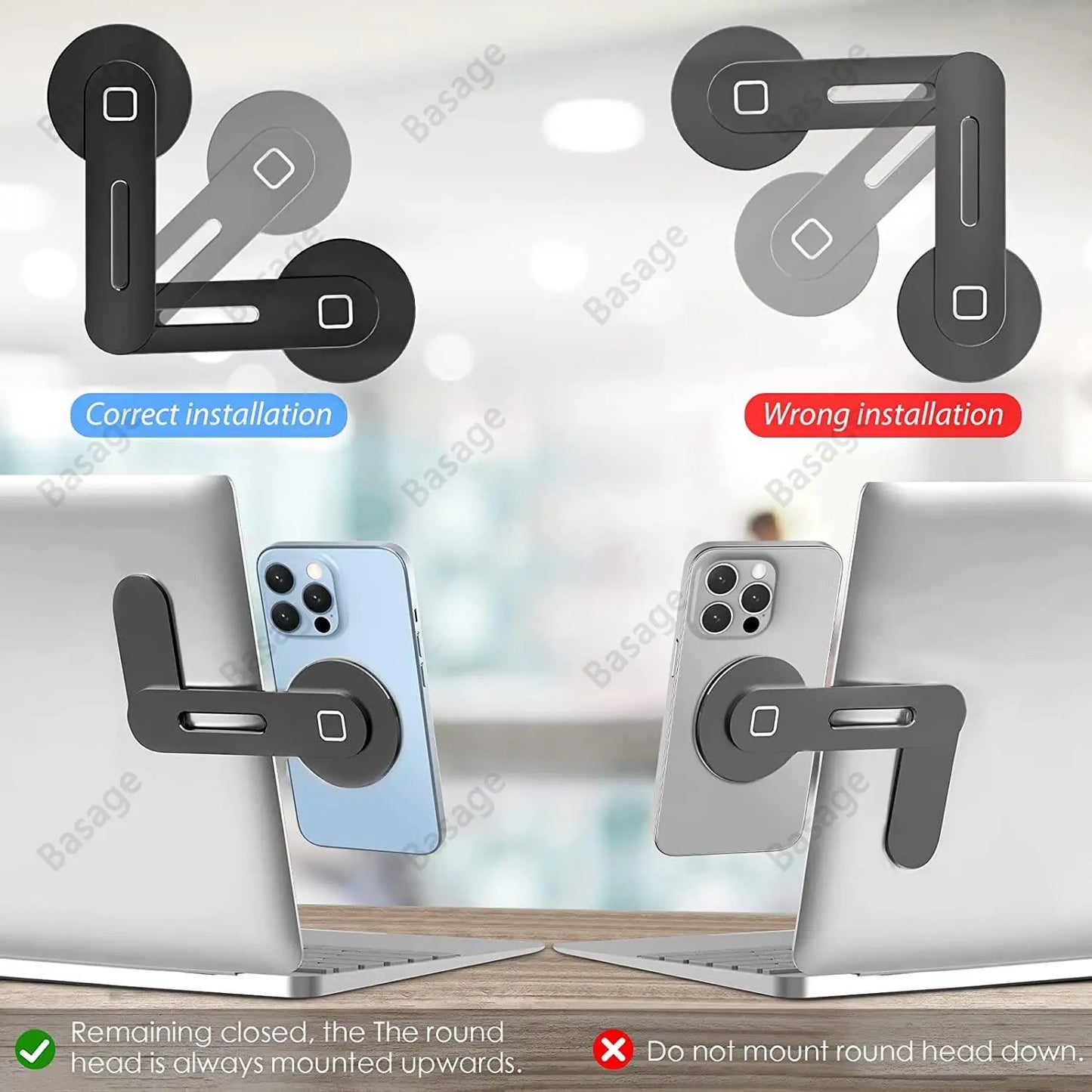Magnetic Laptop Phone Holder Computer Monitor