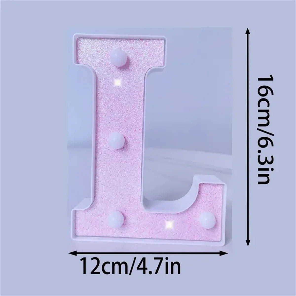 Pink English letter and number lights