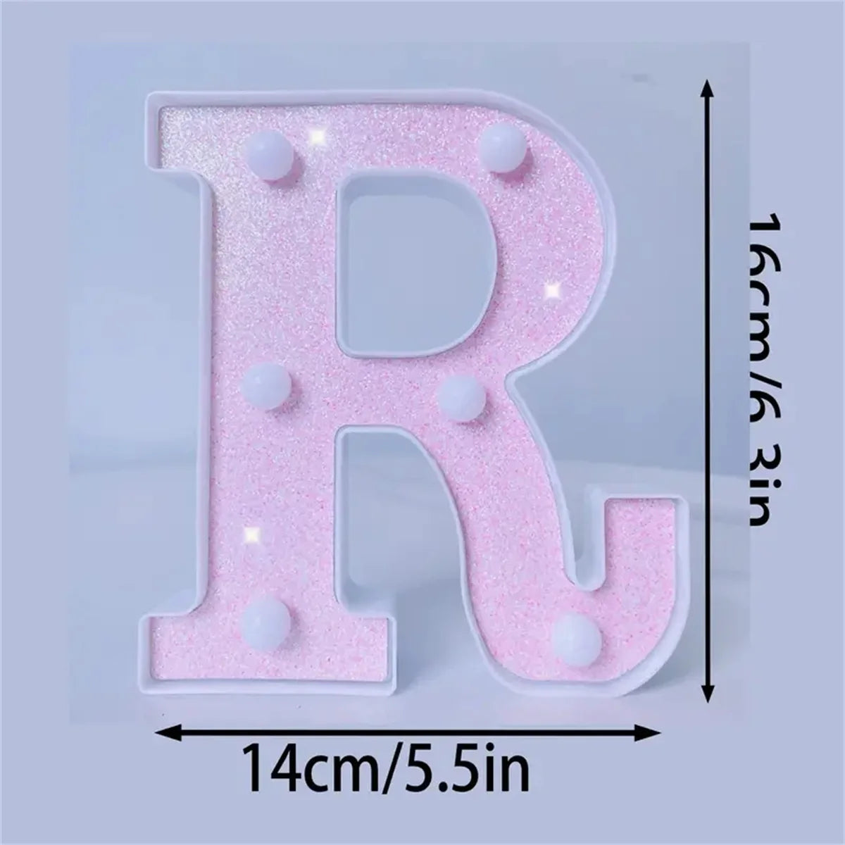 Pink English letter and number lights