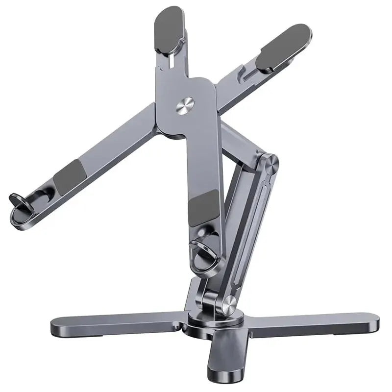 YASOKO Portable Aluminum Alloy Laptop Stand Foldable Telescopic 360° Rotation Notebook Holder for Desktop & Tablet