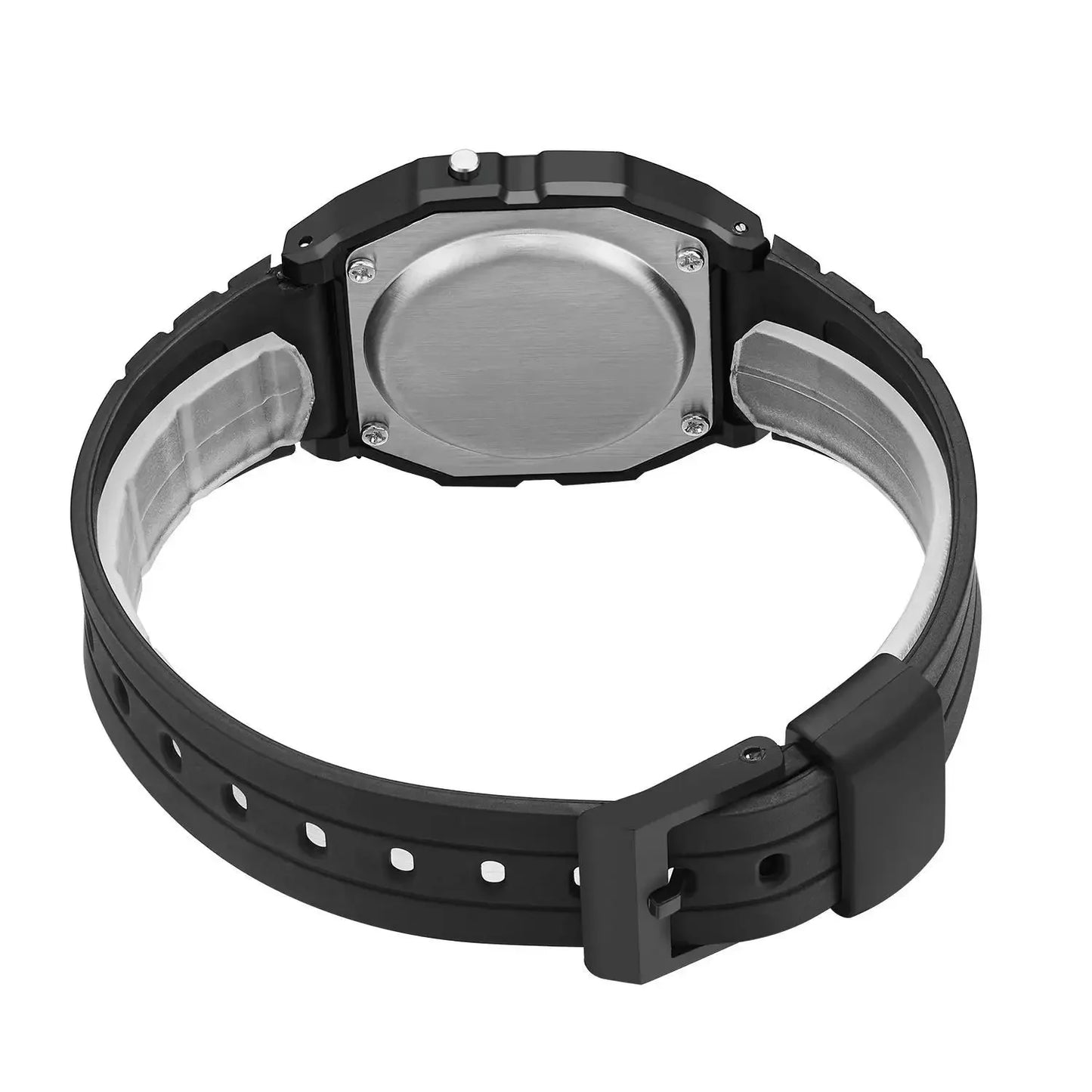 Simple electronic watch with small square dial