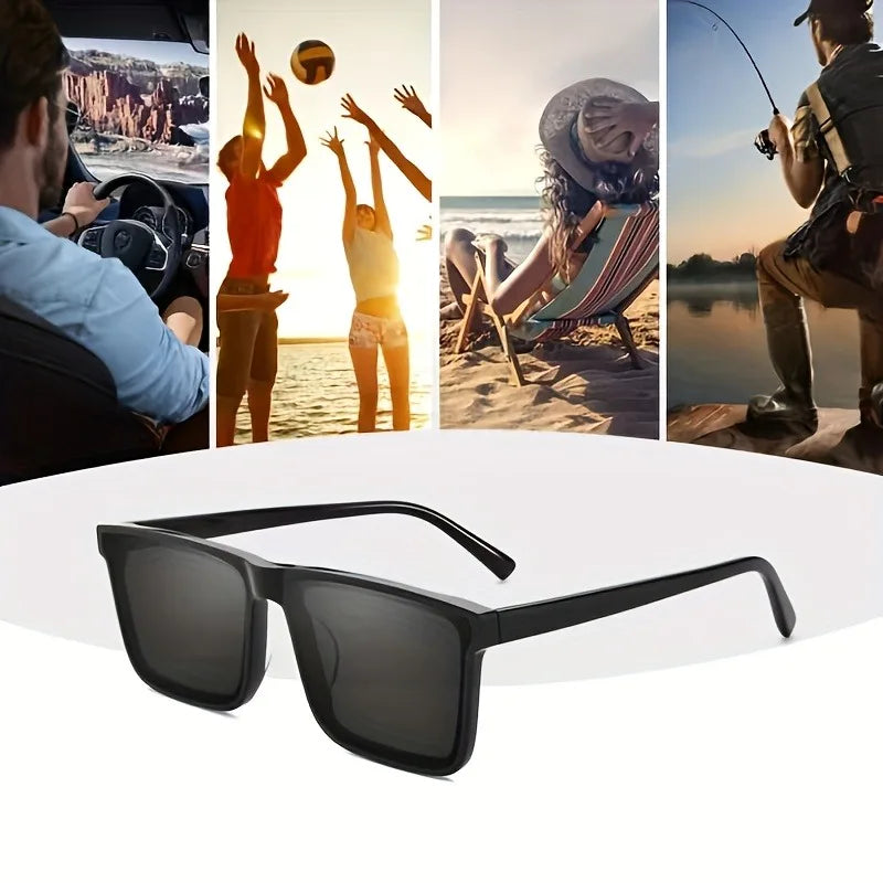 Simple Black Square Fashion Glasses,for Men Women,