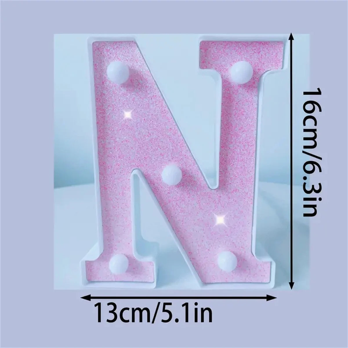 Pink English letter and number lights